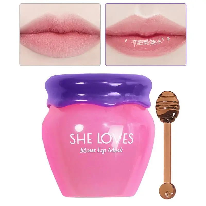 

Lip Balm Honey Pot Moisturizing Lip Oil For Anti Cracking Smooth Glossy Lips Long Lasting Hydrating Lip Care For Day And Night