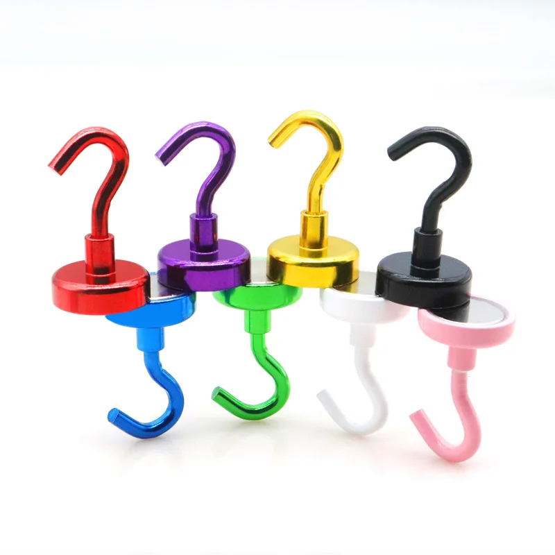 

Strong Magnetic Hooks Heavy Duty with Epoxy Coating Refrigerator Magnetic Cruise Hooks for Hanging Classroom Office マグネットフック