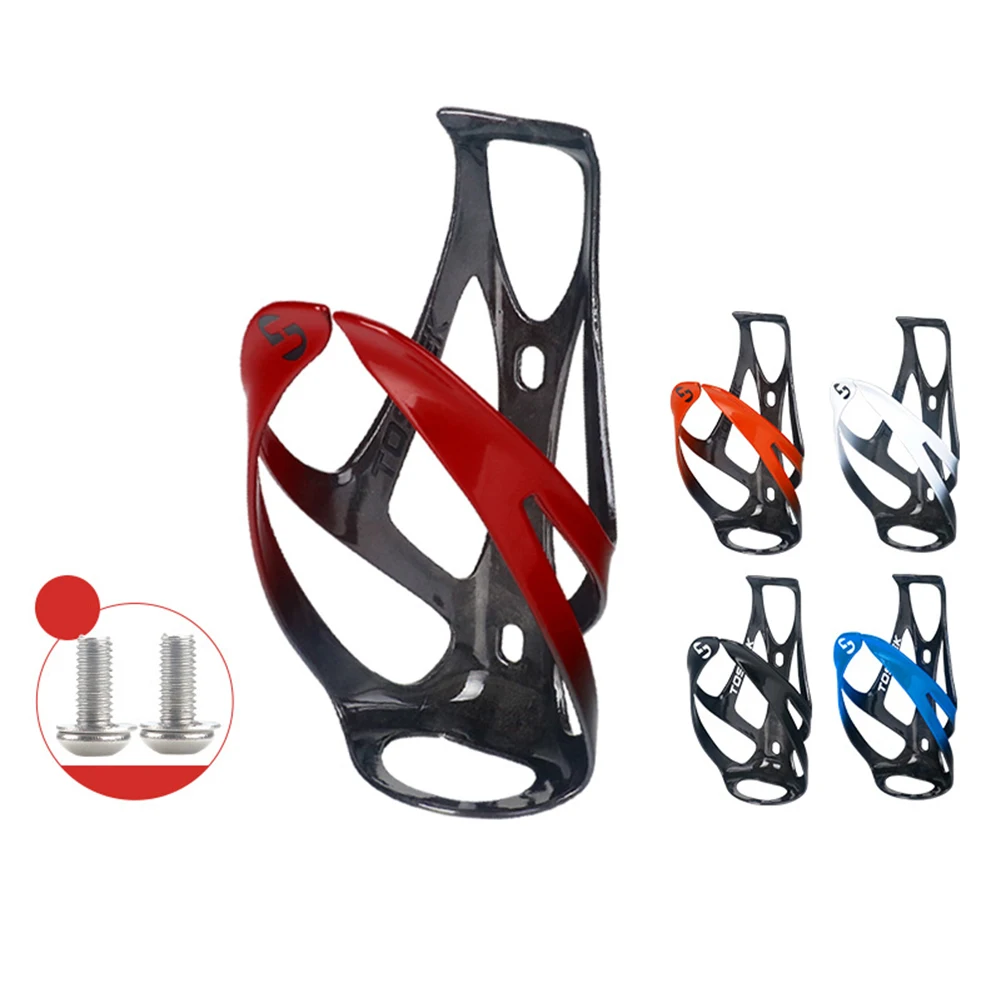 

TOSEEK Thickened Carbon Fibre Bike Water Bottle Holder Lightweight MTB Road Bicycle Bottle Cage Smooth Edge Prevents Scratches
