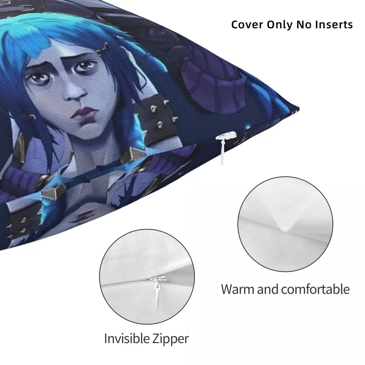 Jinx_Powder BaoBao Arcane квадратная наволочка потрясающая из полиэстера для дома 18 &quotx 18&quot