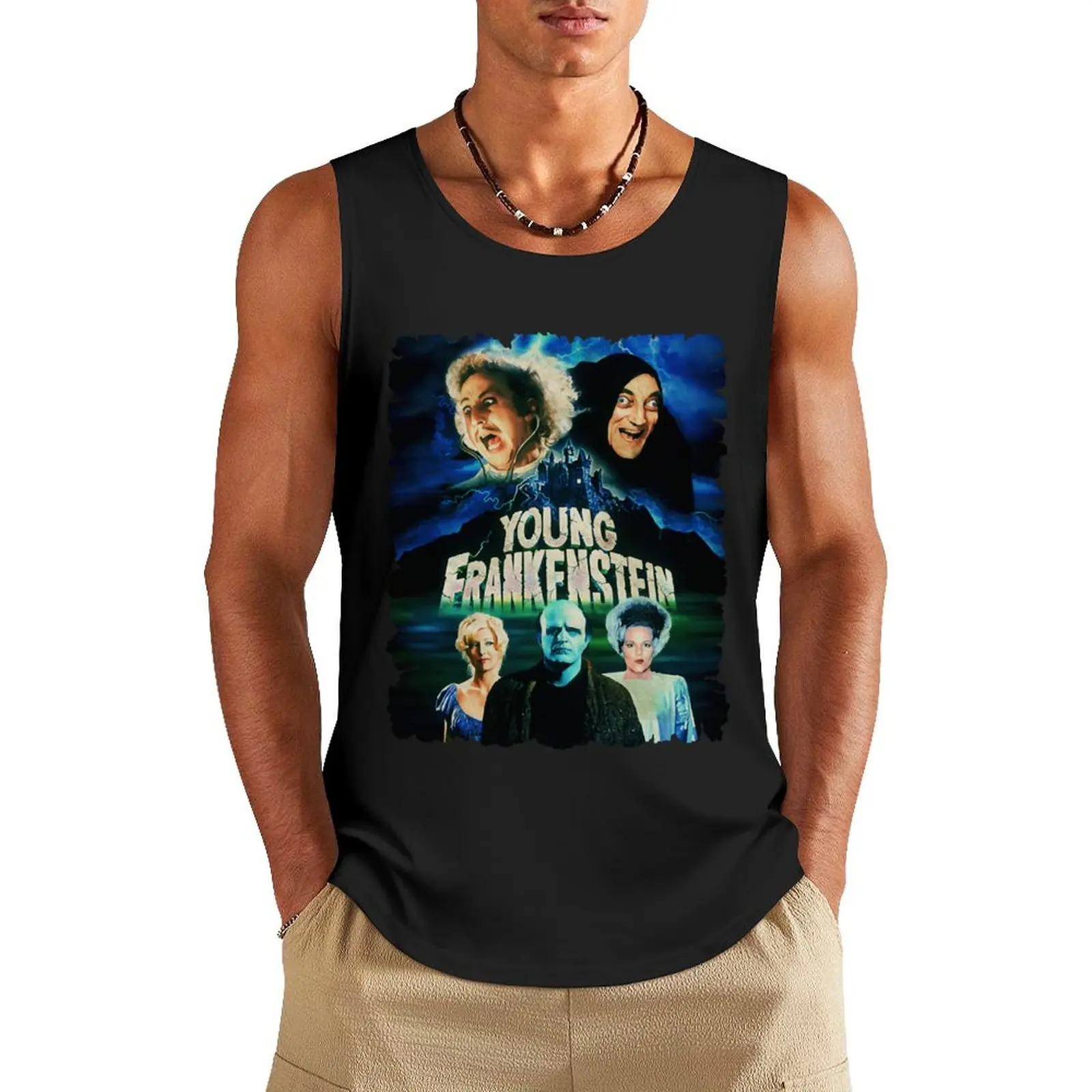 Young Frank-enstein винтажная майка из хлопка