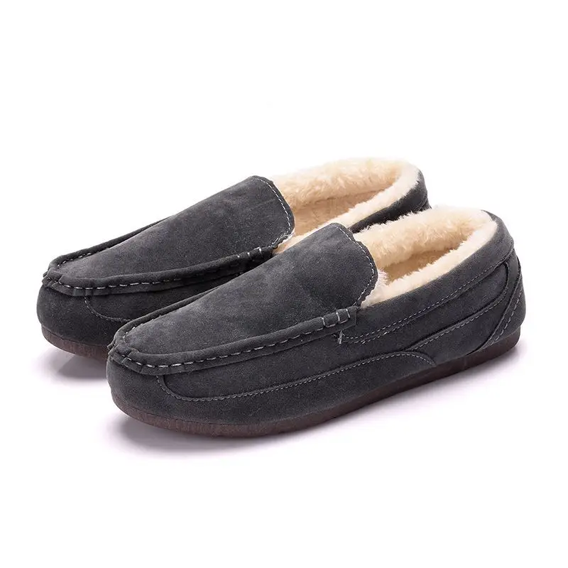 

New Winter Men's Shoes Thick Warm Wild Casual Peas Shoes Simple Comfortable Breathable Non-slip Cotton Shoes