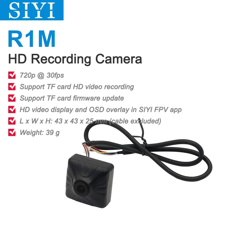 

Камера видеонаблюдения SIYI R1M, FPV, 1080 дюйма, 30fps, Ethernet-порт, IP-камера, совместимая с Air Unit HM30 MK15 MK15E