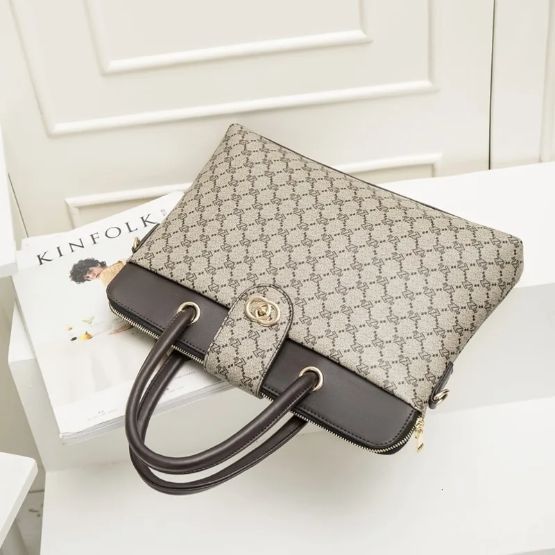 2022 fashion womens leather briefcases women laptop briefcase work office bag ladies crossbody bags for woman business handbags free global shipping