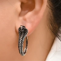 retro 3d realistic snake shaped stud earrings for women party casual wholesale fashion jewelry