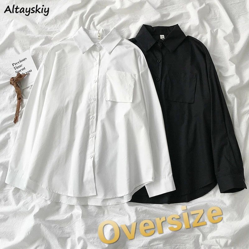 

Camisa feminina folgada, casual, casal, plus size, 4xl, mulheres, estudantes, lazer diário, outono 2020