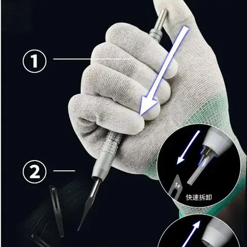 MECHANIC KH-001 Набор ножей для удаления клея с жестким диском Сложный баланс Жесткий мягкий клей для процессора Нож для быстрой разборки Лезвие