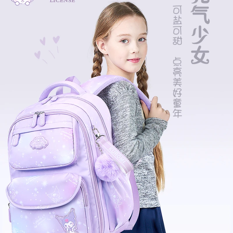 Ультратонкий рюкзак для девочек 3-6-9 класса с защитой позвоночника и уменьшением