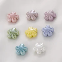 18mm chic ceramic flower bead small loose bead high quality spring summer bead diy jewelry necklace bracelet