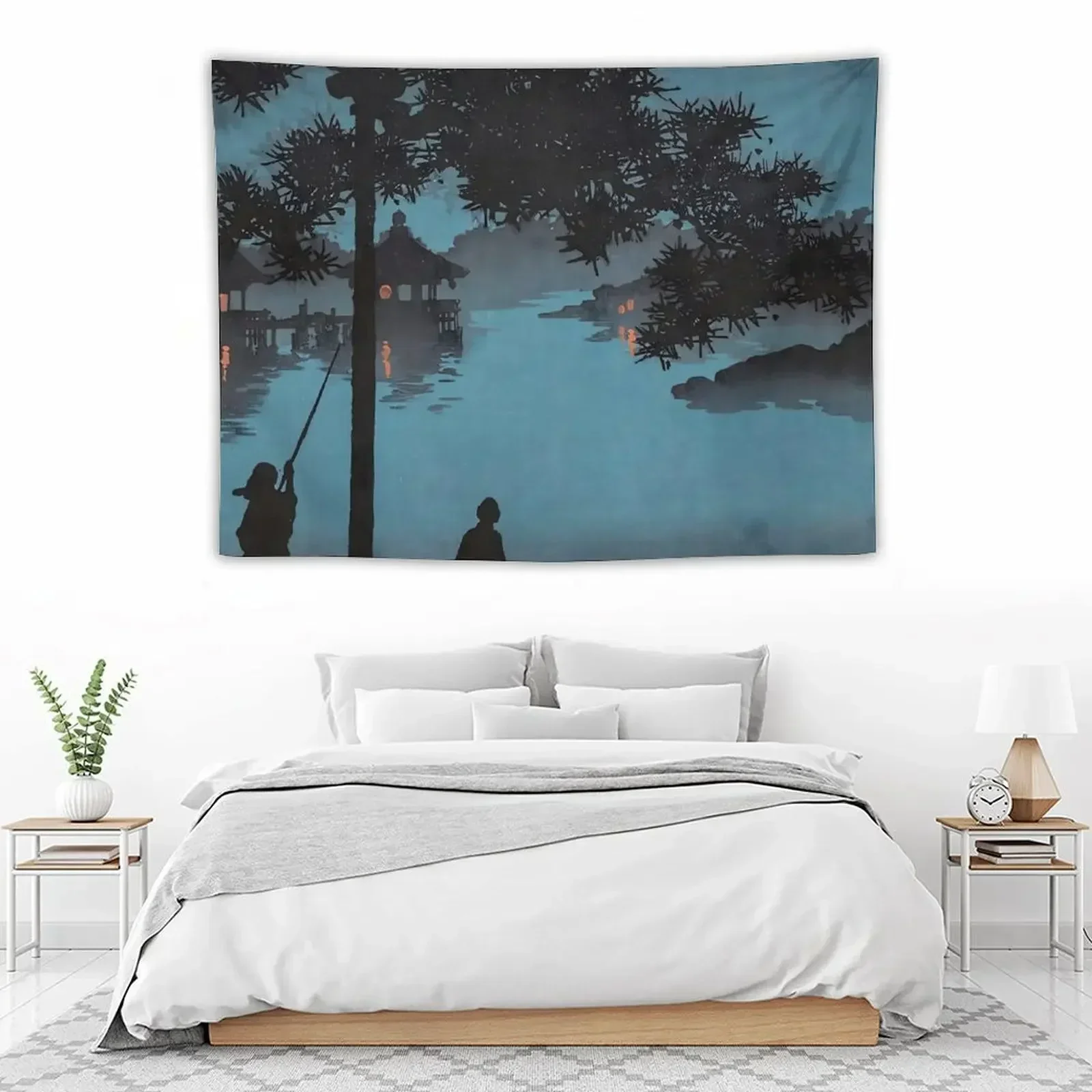 Koho Shoda Stars Over Biwa Lake Гобелен Забавное украшение для спальни Рождественское