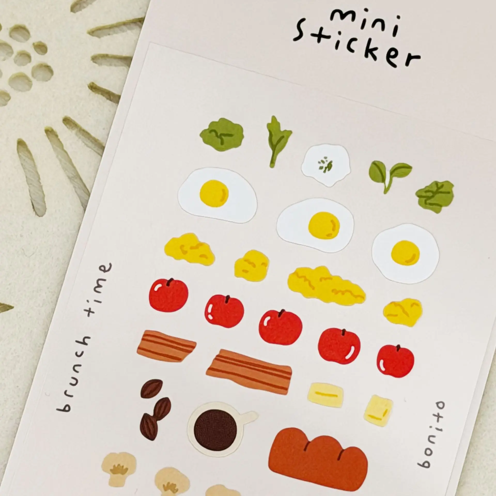 Фото Корейские стикеры BONITO Cute Mini Series с рисунками еды, улыбающихся лиц и кофейных чашек для скрапбукинга, тематические наклейки, материалы для рукоделия DIY №2