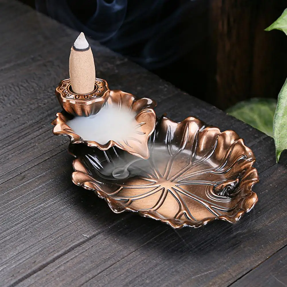Курильница в виде листьев лотоса держатель для палочек ароматическая курильница