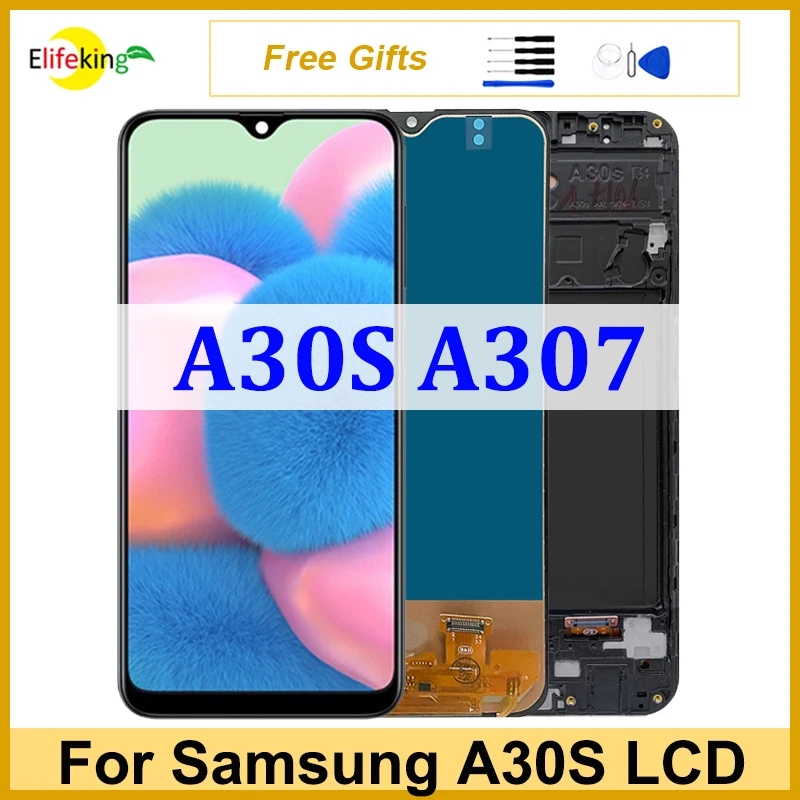 ЖК-дисплей 6,4 дюйма для Samsung Galaxy A30s A307, сенсорный экран A307F A307FN A307G A307GN, дигитайзер в сборе, сменные экраны