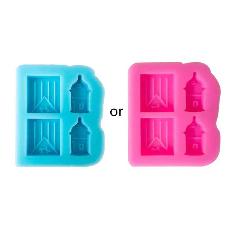 

DIY Flag for FROG Round Stud Earrings Silicone Mold Mini Castle Earrings Studs