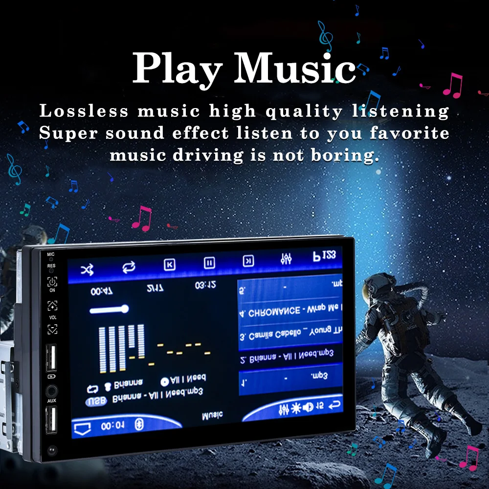 Универсальный Автомобильный мультимедийный плеер с сенсорным экраном 7 дюймов