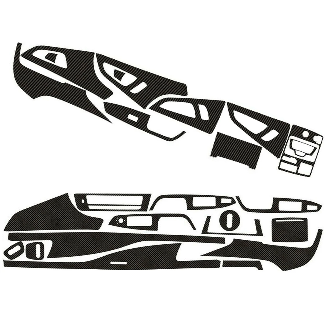 

Car Interior Dashboard Console Gear Panel Molding Sticker Kit Fit for Audi A7 2011-2018 Left Hand Drive 5D Carbon Fiber Style