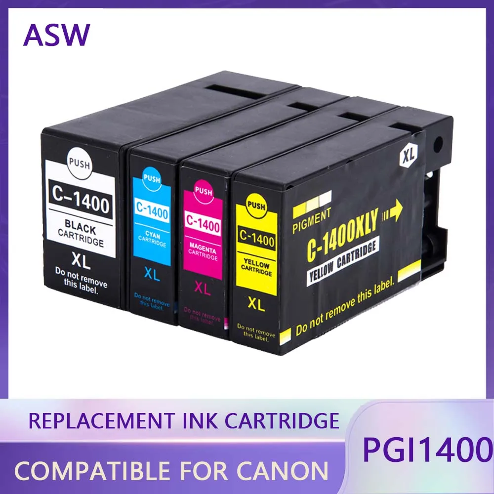 

ASW PGI-1400XL Compatible Ink Cartridge For Canon MAXIFY MB2340 MB2040 MB2140 MB2740 Printers Full Ink PGI 1400 PGI1400 XL