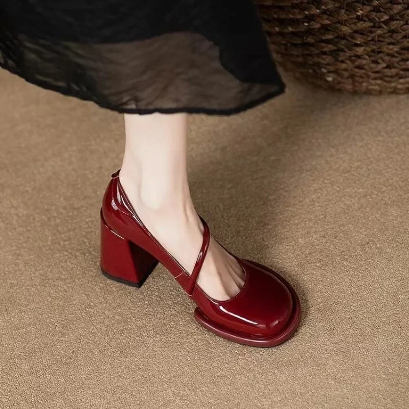 Туфли-лодочки женские на платформе и высоком каблуке винтажные Туфли Мэри Джейн