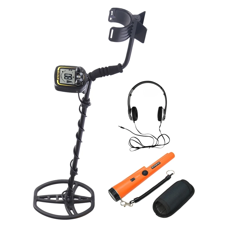 

TX-850 Metal Detector+Positioning Stick+Headphone Waterproof Coil LCD Treasure Hunter Underground Metal Jewelry Detector