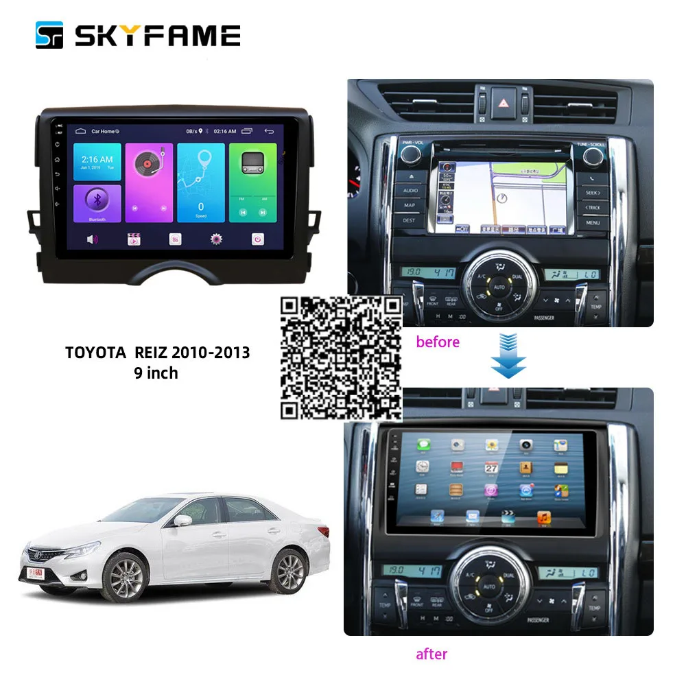 

For TOYOTA REIZ 2010-2013 2 Din Car Radio Android Multimedia Player GPS Navigation IPS Screen 9 Inch