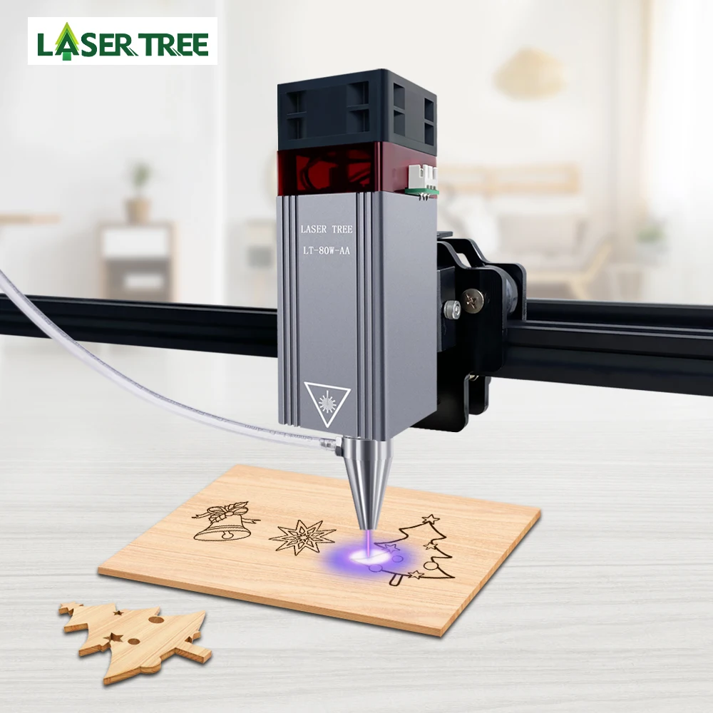 Лазерное дерево 80 Вт лазерный модуль с воздушным помощником 20 40 450 нм Синяя