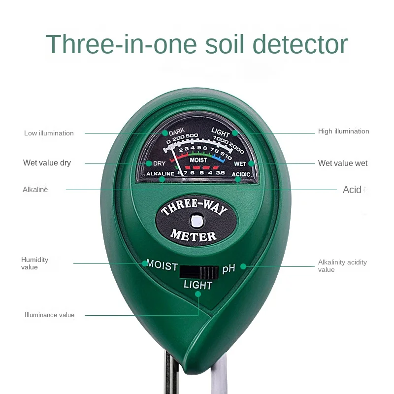 

Soil 3 Soil Meter Moisture In Plants Hygrometer Garden Humidity Flower Tester Sensor Sunlight Meter 1 Acidity