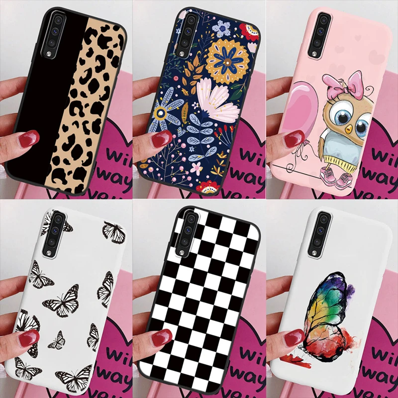 Чехол для Samsung Galaxy A50 A50S A30S чехол с милым леопардовым принтом цветочным бабочкой