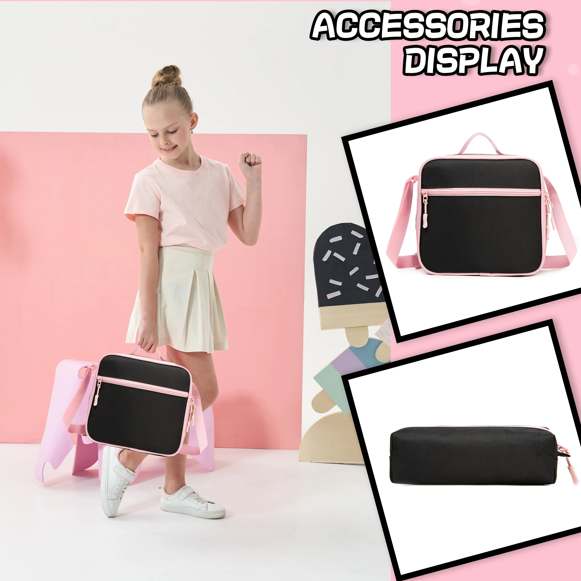 Рюкзак для девочек в консервативном стиле полиэстер однотонные школьные сумки с