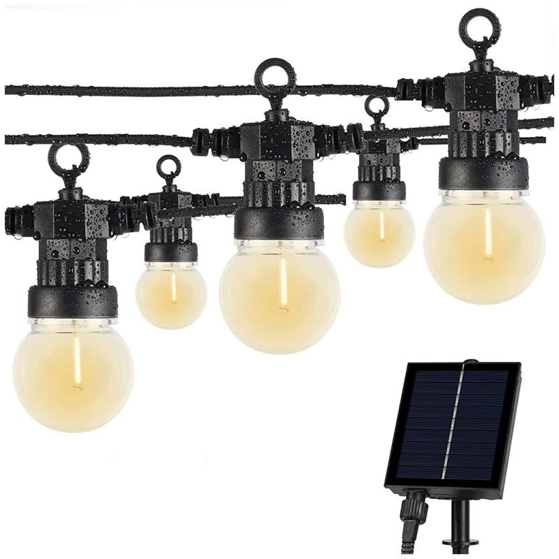 

LED Solar Light Outdoor Garland Street G50 Bulb String Light As Christmas Decoration Lamp For Patio Garden