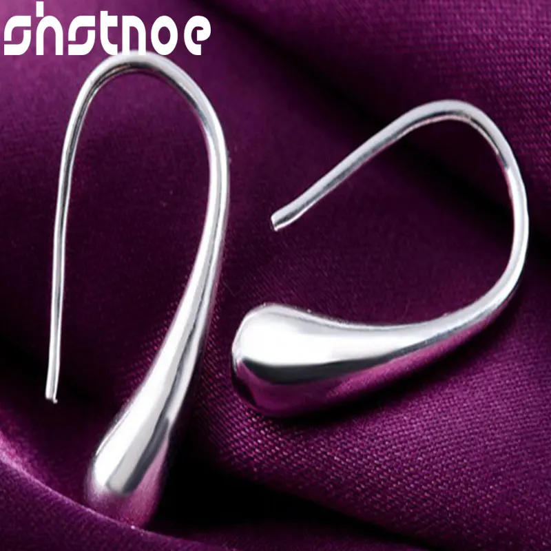

925 Sterling Silver Water Drop Earring Clip For Women Party Engagement Wedding Birthday Gift Fashion Jewelry