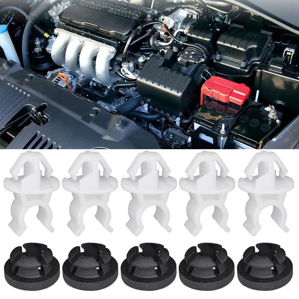 

5 Set For Honda Accord CR-V HR-V Civic For Acura TSX RDX Car Bonnet Rod Hood Stay Prop Support Clip Grommet Clamp Fastener