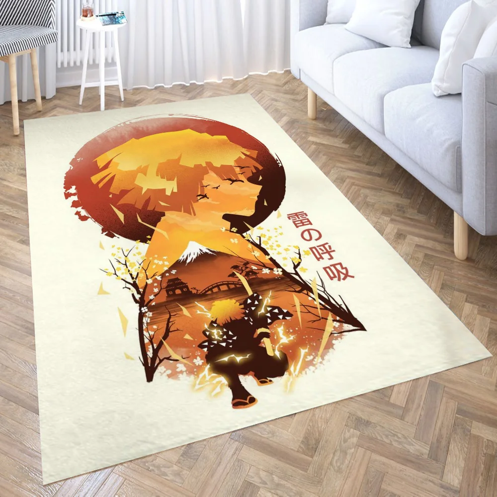 

Ukiyo e Breath of Thunder Area Rug for Living Room Floor Mat Carpet for Bedroom Bedside Entrance Doormat Anti-slip Home Decor