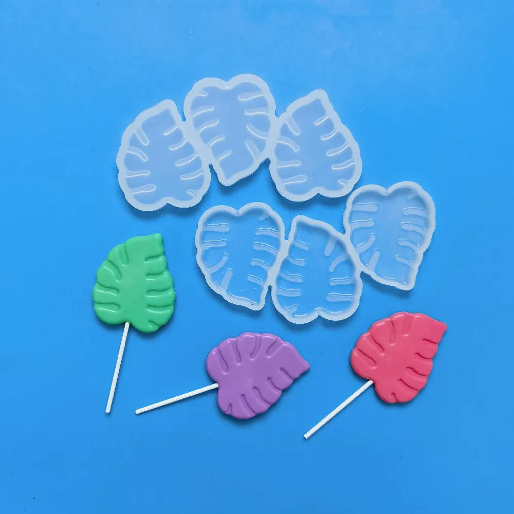 

Diy Lollipop Silicone Mold Christmas Tree Maple Leaf Shape Chocolate Plug-in Cheese Stick Drop Glue Mold Cake Decorating Tools
