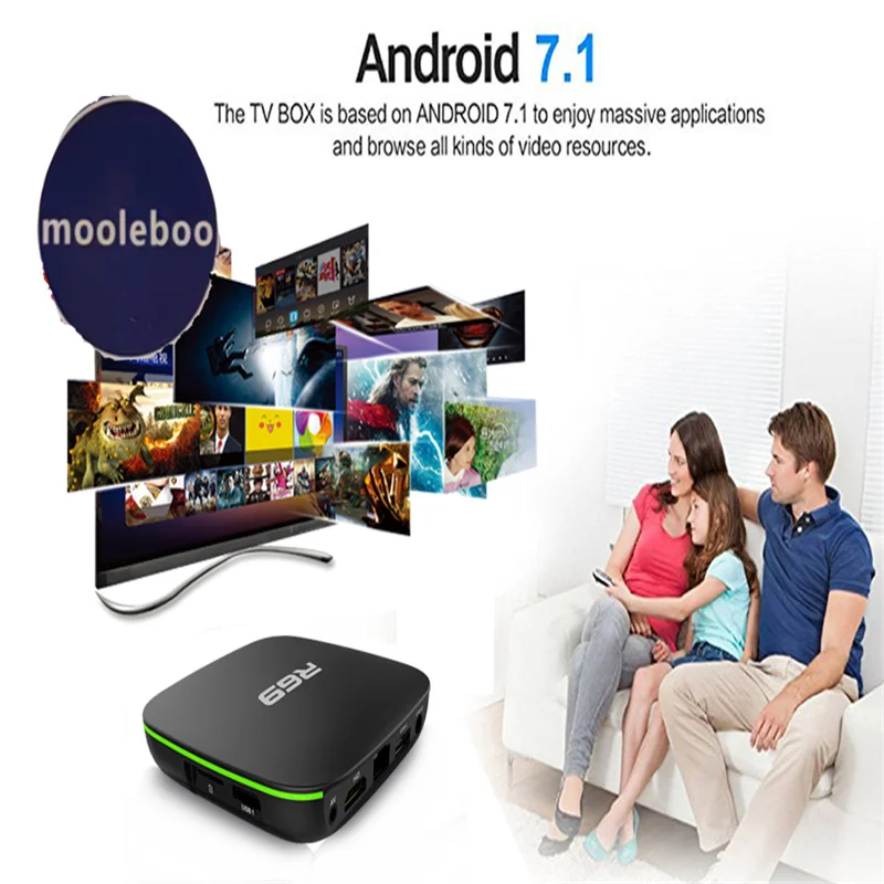 New Mooleboo R69 Allwinner H3 Android 7 4G& 5G Internet Free Channels Multimedia Playe 4K 1G+8G Smart Se Top TV Box images - 6