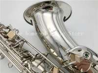musical instruments t wo37 tenor saxophone bb tone nickel plated tube gold key sax with case mouthpiece gloves