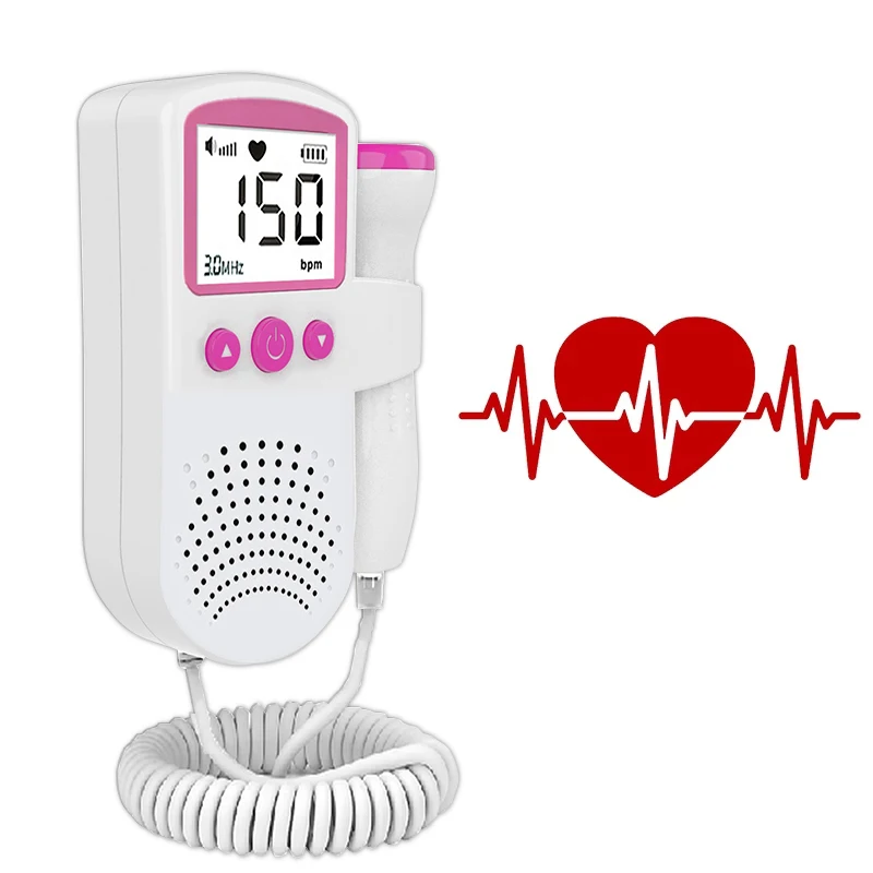 9 Weeks Testable Fetal Doppler hand-hold Pocket portable Baby heart pregnancy Ultrasound fetus doppler Detector machine monitor |