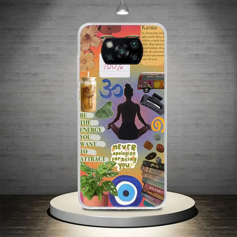 Чехол для телефона Chakra Insist Yoga Xiaomi Poco X6 X7 X5 X4 X3 Nfc F6 F5 Pro F4 Gt F3 M5S M4 M3 M5 Мягкий чехол