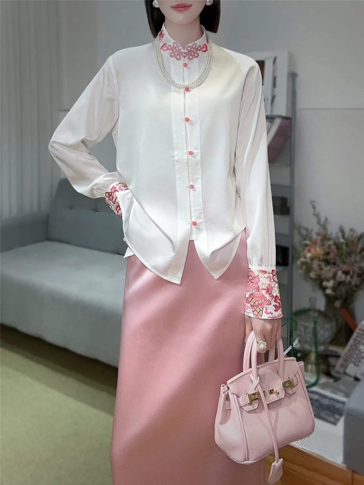 Высококачественная ацетатная рубашка для весны и лета новинка свободная Мягкая