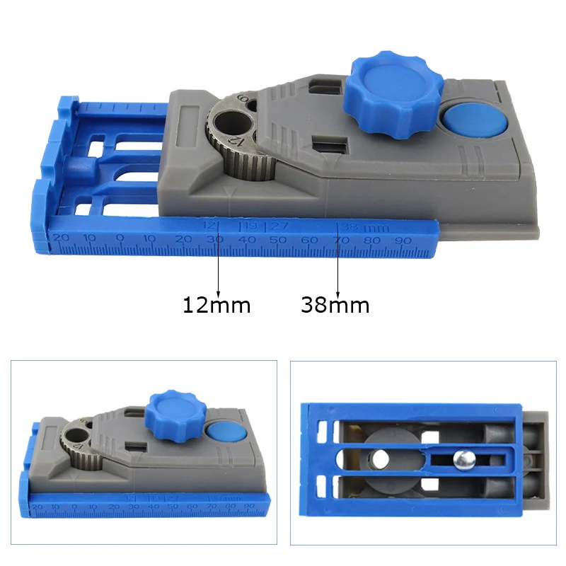 Woodworking Doweling 6/8/10/12mm Pocket Jig Kit Straight Inclined Hole Puncher Drill Guide Carpentry Tools Locator enlarge