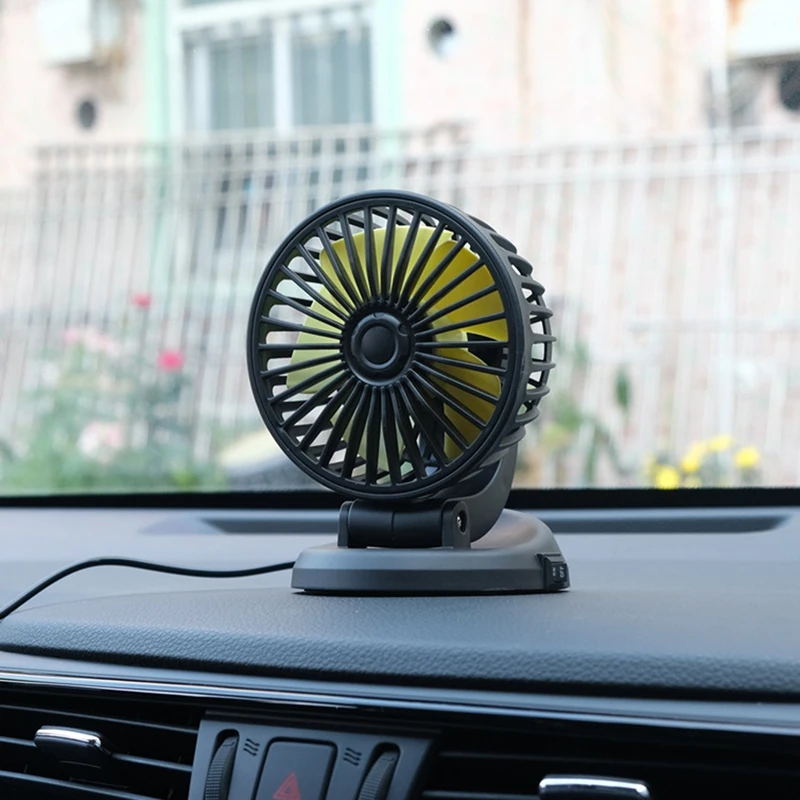 Автомобильный вентилятор на приборной панели 12 В портативный с регулировкой и