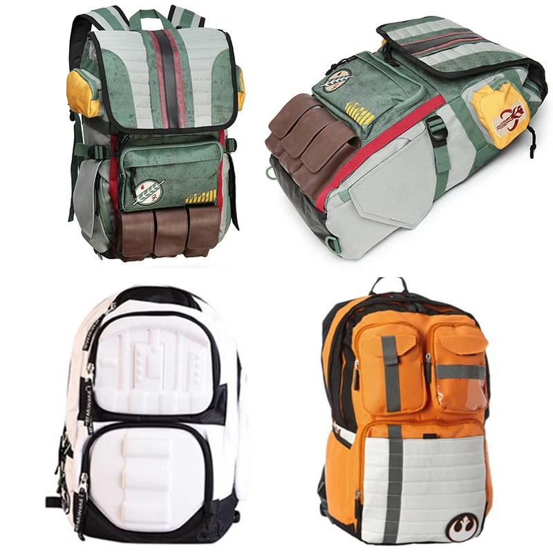 

Games Movies Anime Star Functional and versatile Backpacks Fett Laptop Men Backpack Vintage Travel Bags Male Bags Prop