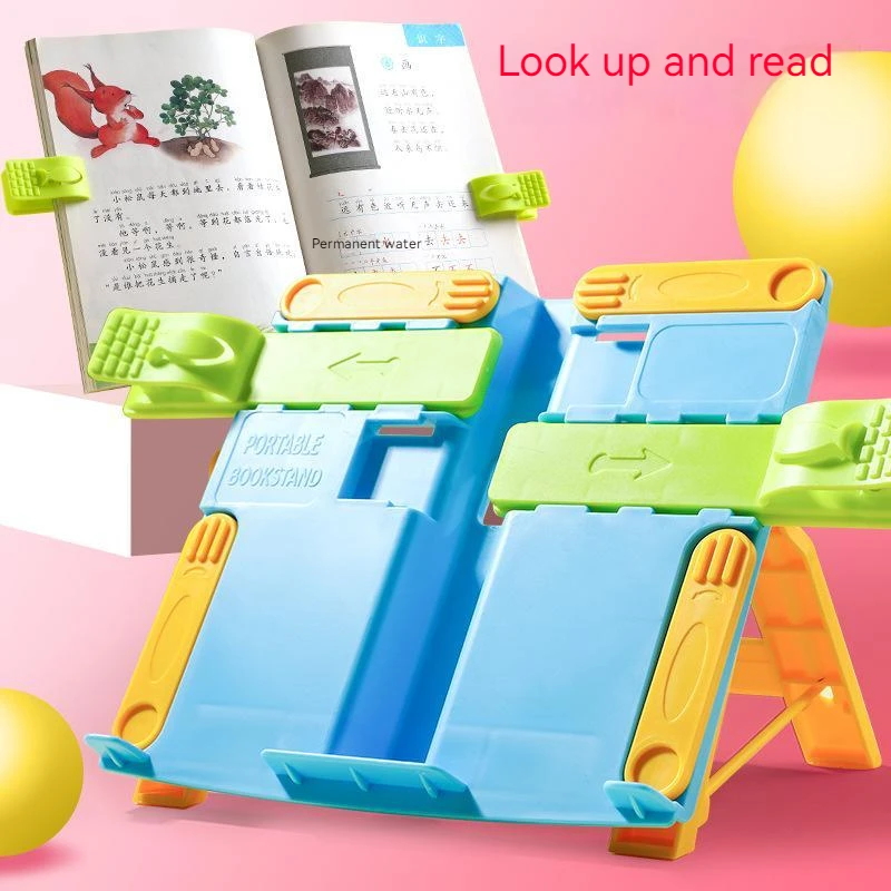 

Portable Multicolor Book Stand Holder Foldable Bookend Bookstand Reading Support For Student Children Writing Bracket Office Use
