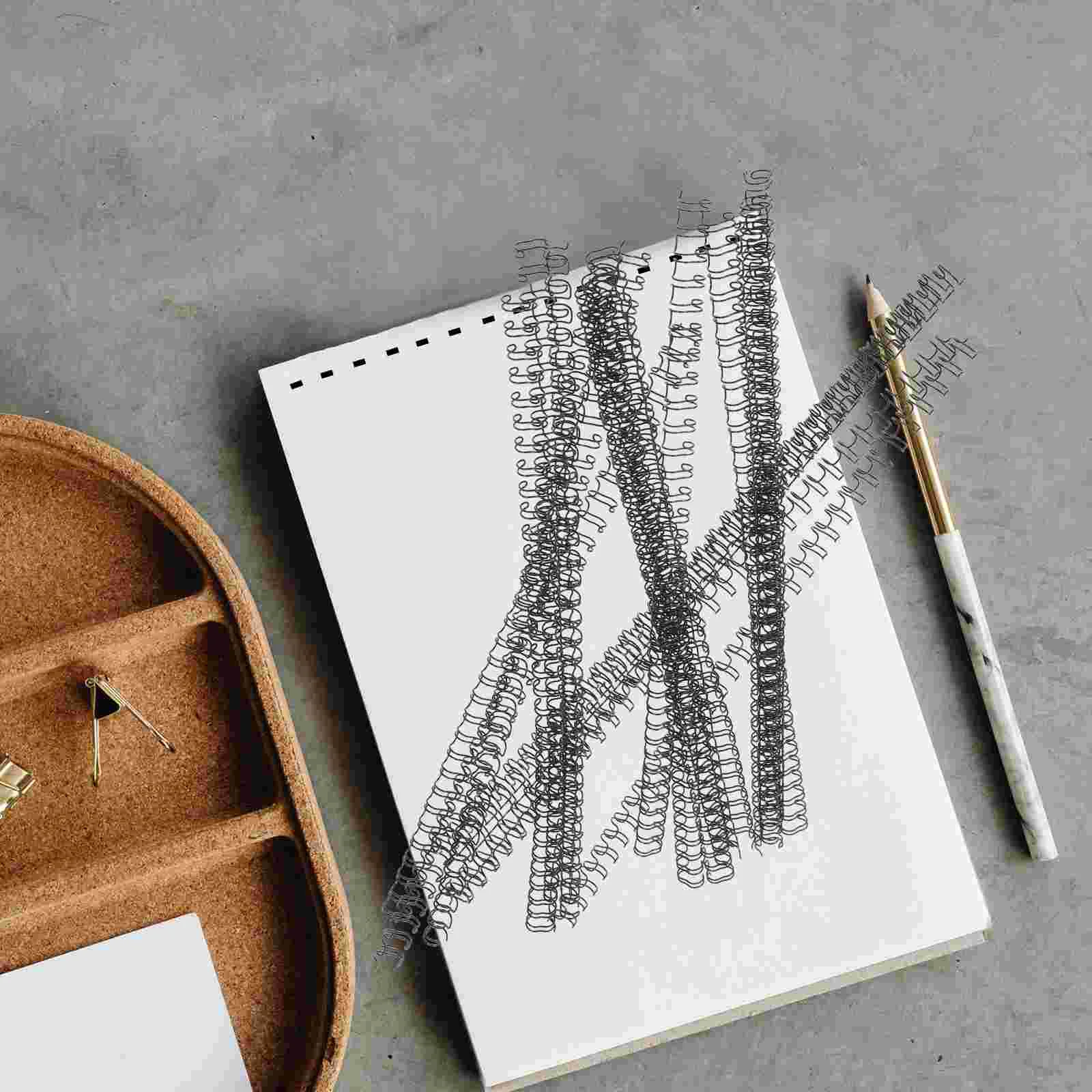 100 шт. связующие зажимы для блокнота связующее кольцо Спиральные кольца двойная