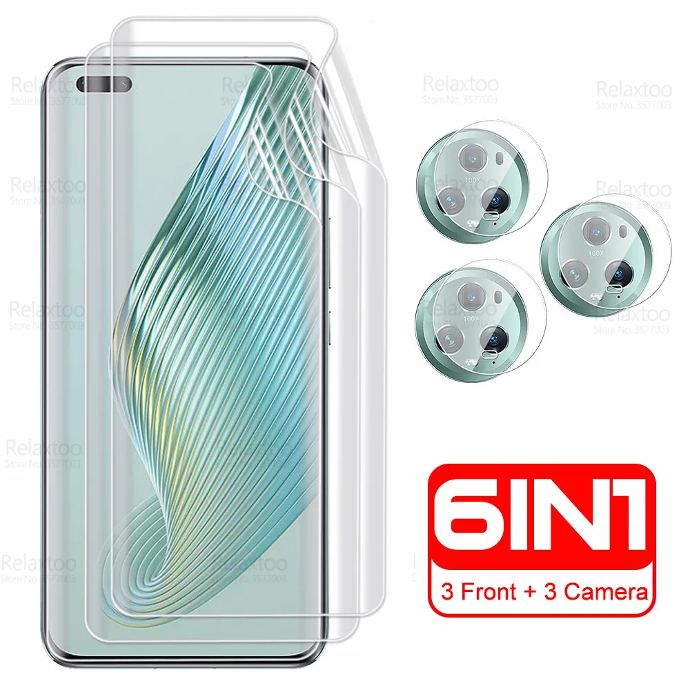 

Гидрогелевая пленка для Honor Magic5 Pro, 6 в 1, Защитная пленка для экрана камеры, Защитная пленка для Honer Honar Magic 5 Pro 5 Pro