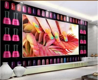 3d wallpaper on the wall nail beauty salon nail polish tooling custom mural bedroom home decor wallpaper for wall in rolls