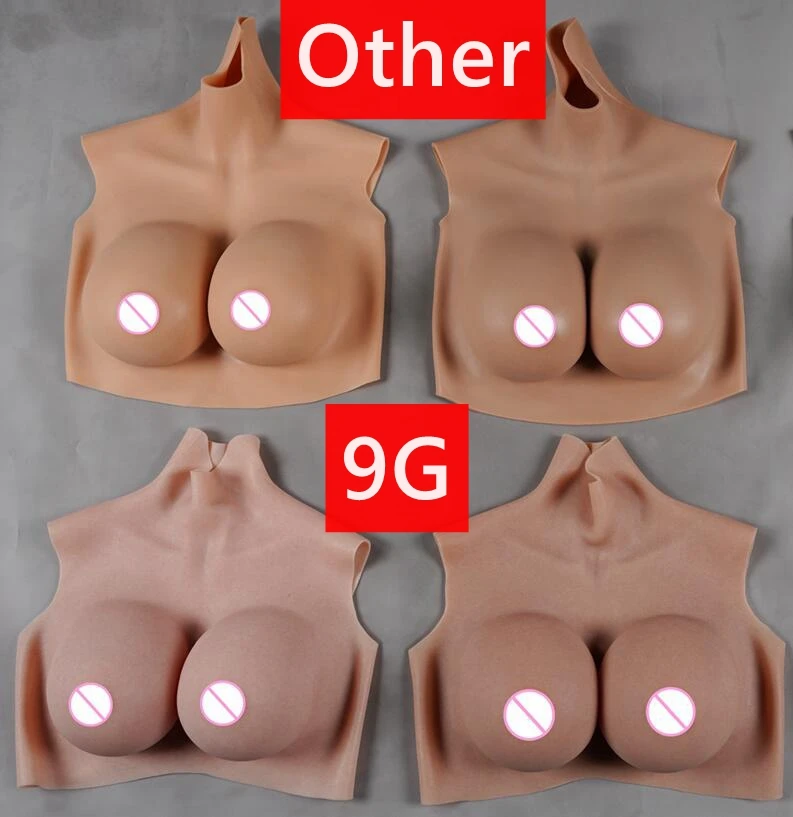 New 9G BCDEFG Top Quality Fake Artificial Boob Realistic Silicone Breast Forms Crossdresser Shemale Transgender Drag Queen