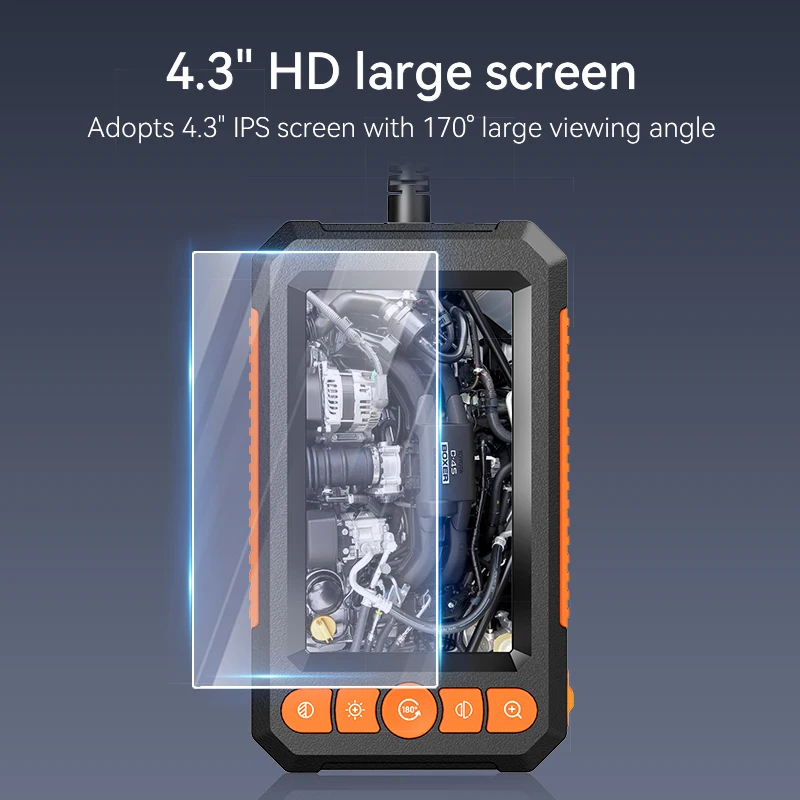 Эндоскоп KERUI 2 МП с экраном 4 3 IPS для канализационных труб двойной объектив