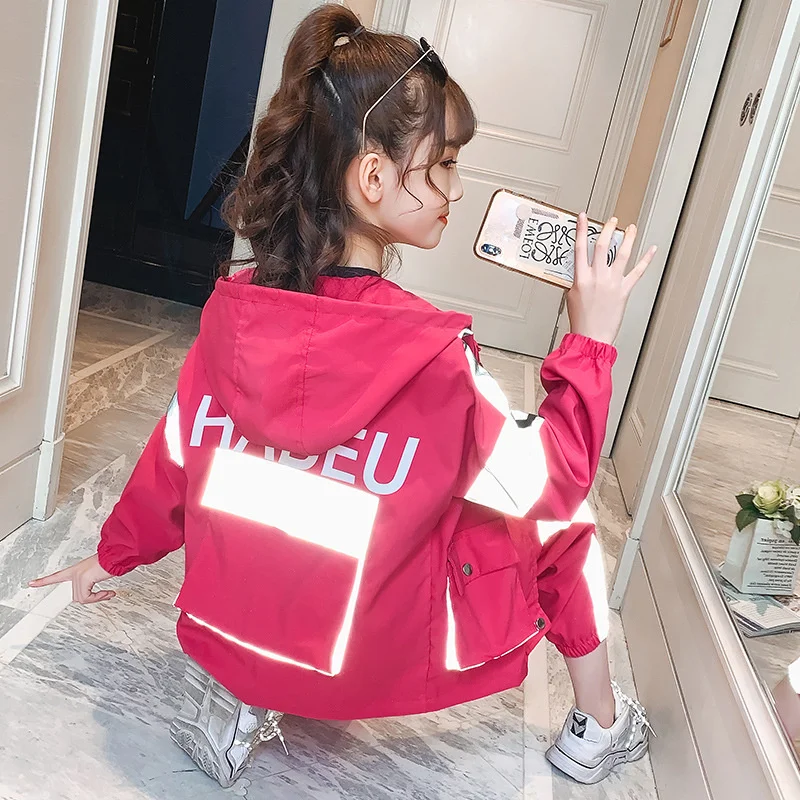

Girls Suit Coat+Pants 2Pcs/Sets 2022 Rose Red Spring Autumn Toddler Kids Teenagers Cotton Gift School Sport Suits Children Cloth