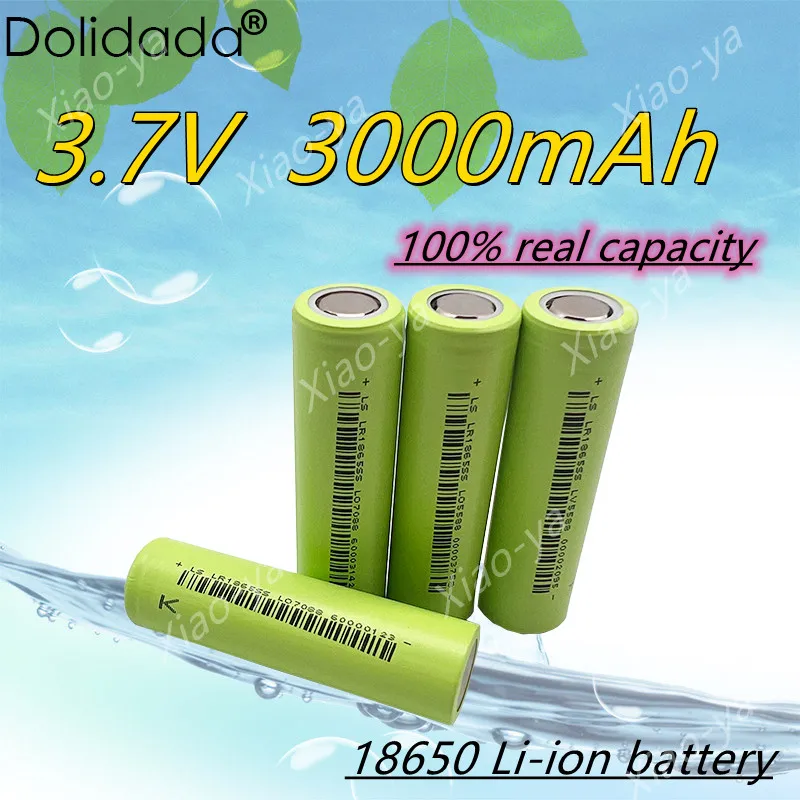 

New 18650 Lithium Ion Rechargeable Battery, 3.7V 3000mAh, True Capacity, 100% Original Core, for Power Tools, Voltage 3.7V