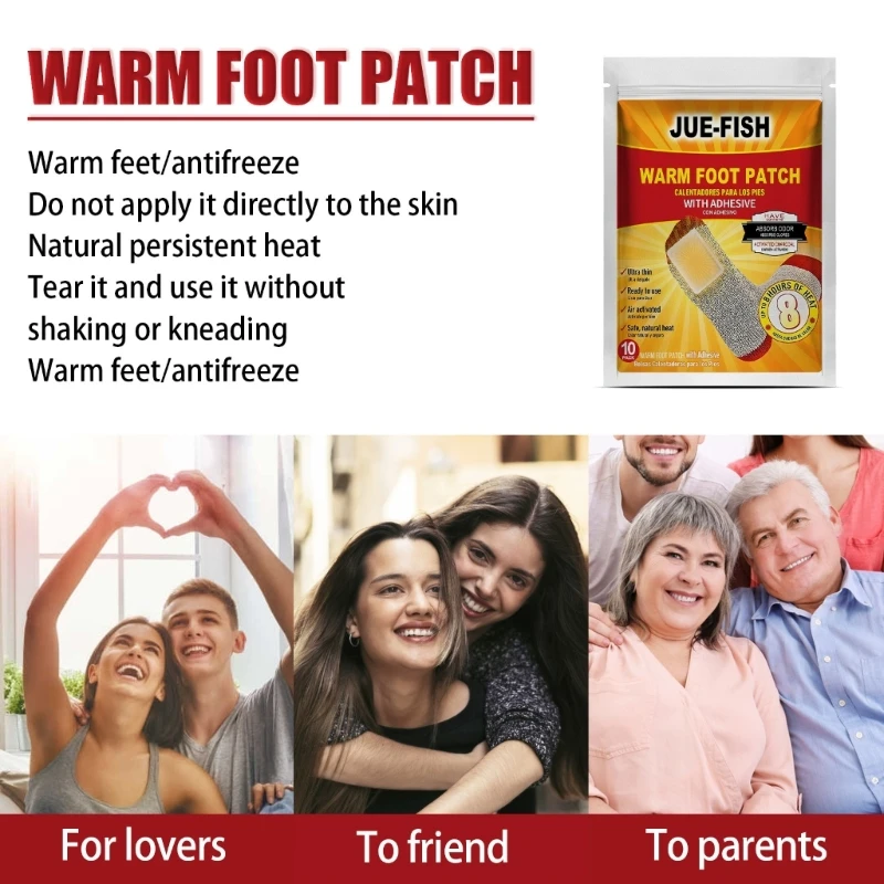 Y1UB 10 шт. зимние грелки для ног клейкие пальцев до 8 часов